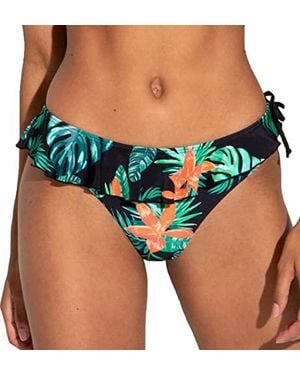 Pour Moi Miami Brights Frill Bikini Brief - Blue