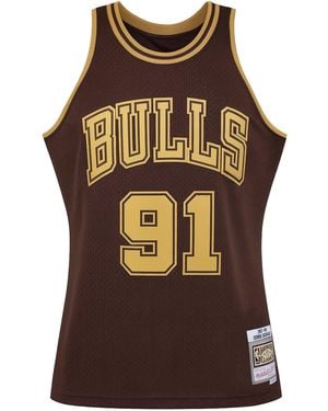 Mitchell & Ness Nba Chicago Bulls 91 Rodman Swingman Jersey - Brown