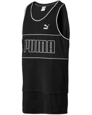 PUMA Xtreme Tank Long Sleeveless Gym Training Vest 573545 01 Textile - Black