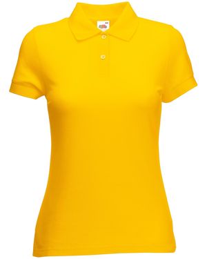 Fruit Of The Loom Lady-Fit 65/35 Short Sleeve Polo Shirt (Sunflower) - Yellow