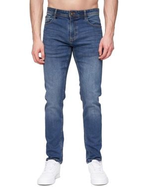 Henleys Mayhen Slim Jeans (Stone Wash) - Blue