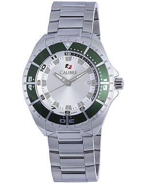 Calibre Sea Knight Swiss Made Movement Watch Stainless Steel Strap Dial - Metallic