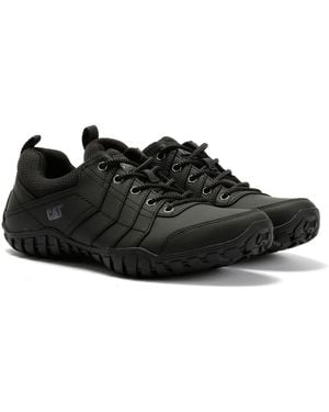 Caterpillar Instruct Suede Lace-Up Shoes - Black