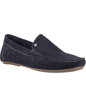 Hush Puppies Ralph Suede Leather Loafers - Blue