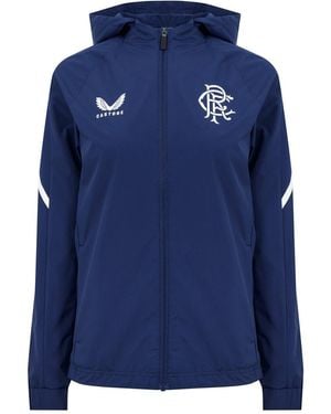 Castore Hooded Windbreaker Long Jacket - Blue