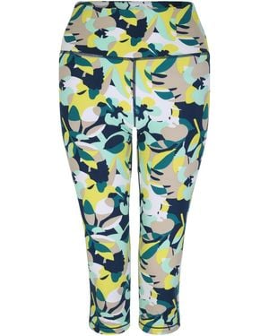 Dare 2b Ladies Influential Petal 3/4 Leggings (Moonlight Denim) - Green