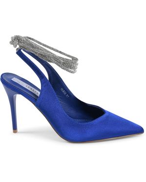 19V69 Italia by Versace Pump Hl032 Blu Fabric - Blue