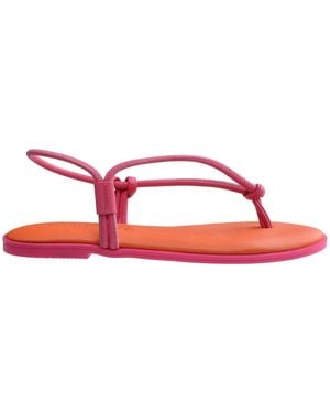 Havaianas Solid Patterned Toe Post Thong Toe Sandals - Pink