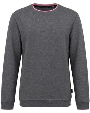 Ted Baker Textured Front Jumper Cotton - Grey