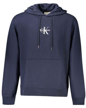 Calvin Klein Logo Graphic Pullover Hoodie - Blue