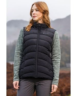 Mountain Warehouse 'Opal' Padded Gilet With Front Pockets Winter Warm Rain Coat - Grey