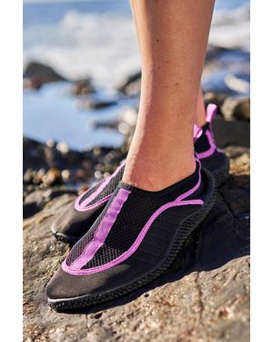 Mountain Warehouse 'Bermuda' Aqua Shoe With Top Mesh Panel Slip On Summer Beach Sandals Textile - Blue