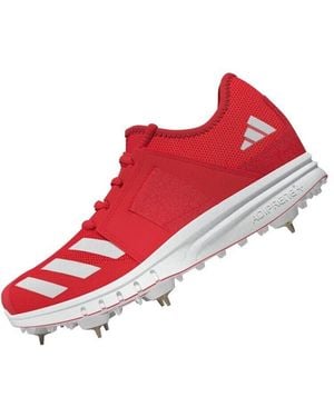 adidas Howzat 2025 Cricket Spikes Shoes Boots Trainers Lucid - Red