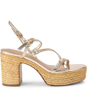 Steve Madden Jayce Raffia Sandals - Metallic
