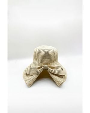 SVNX Bow Foldable Summer Hat - Natural