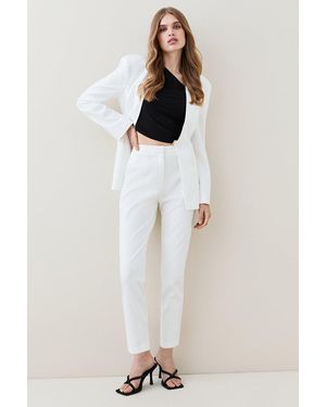 Karen Millen Essential Techno Woven Trouser - Natural