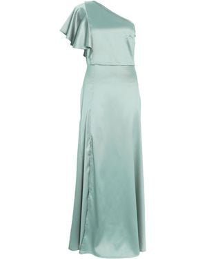 Quiz Sage Satin One Shoulder Maxi Dress - Green