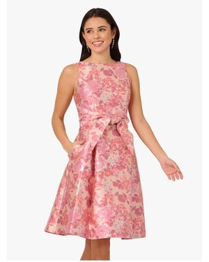 Adrianna Papell Sleeveless Tie Front Dress - Pink