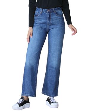 MYT Ladies Wide Leg High Waisted Jeans - Blue