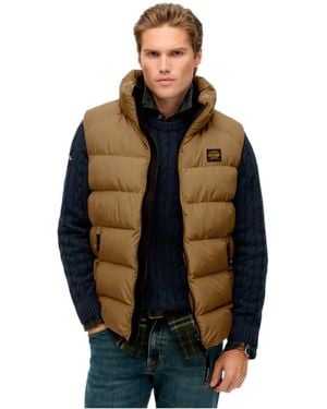 Superdry Essential Mouwloze Gewatteerde Jas Voor - Blauw