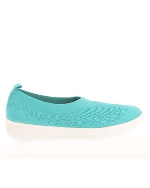 Fitflop 's Fit Flop Uberknit Slip On Ballet Pumps In Blue - Blauw