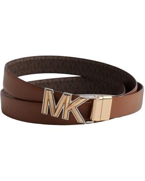 Michael Kors Dunne Omkeerbare Riem Van Leer 558786 Voor - Bruin
