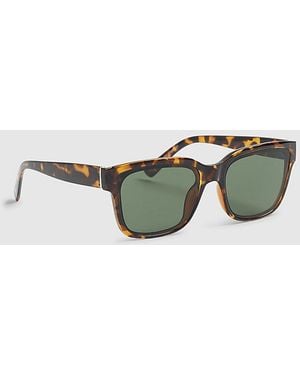 River Island Wayfarer Sunglasses Tortoiseshell Rubber - Blue