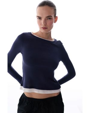 Penti Long-Sleeve Crew Neck Bodysuit - Blue