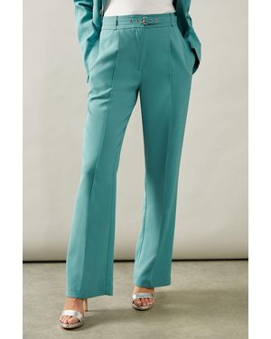 Wallis Belted Wide Leg Trousers - Green