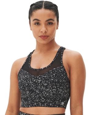 Pour Moi Energy Reflective Mesh Crop Top - Black