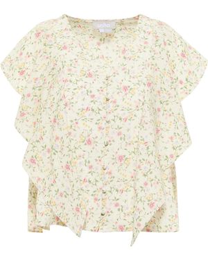 Usha Blouse Shirt Qisha Wit - Naturel