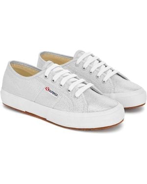 Superga Ladies 2750 Lamew Metallic Trainers - White