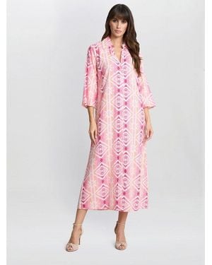 Gina Bacconi Levy Shirt Dress - Pink