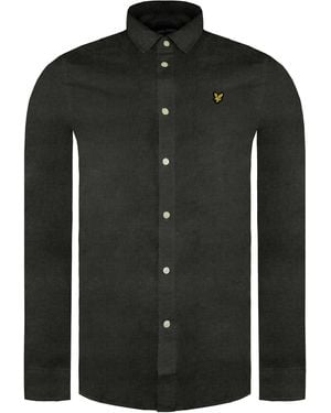 Lyle & Scott Multi Yarn Brushed Shirt Cotton - Black