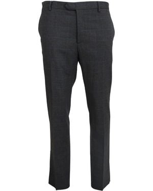 Bencivenga Classicfit Plaid Dress Trousers - Black