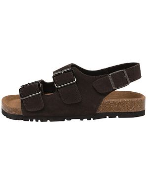 EVER AU Australia Flame Leather Sandals - Brown