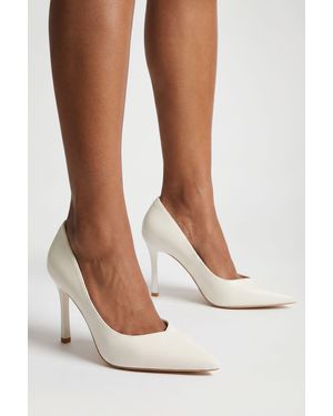 Boohoo Wide Fit Mid Height Court Shoes - White