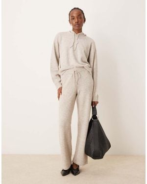 Jdy Knitted Trouser Co-Ord - Natural