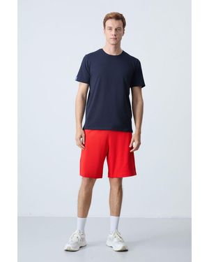 TOMMY LIFE Regular Fit Jersey Shorts - Red