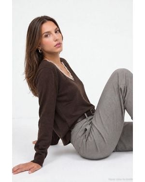 Dilvin Knit Jumper - Brown