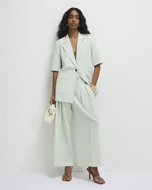 River Island Trousers Ankle Grazer Tailored - Green