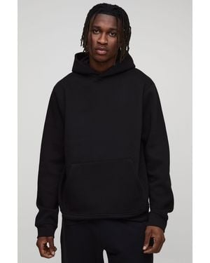 BoohooMAN Tall Basic Regular Fit Over The Head Hoodie - Black