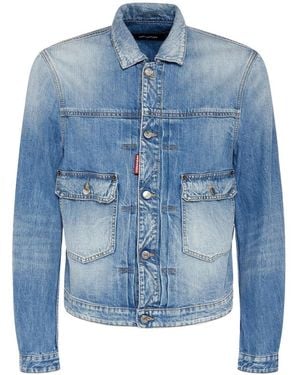 DSquared² Heritage Boxy Denim Jacket - Blue