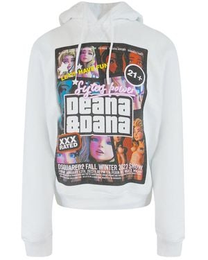 DSquared² Sisters Power Deana En Dana Witte Hoodie
