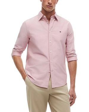 Tommy Hilfiger Shirts Regular Fit Oxford Long Sleeve Casual Cotton Formal - Pink