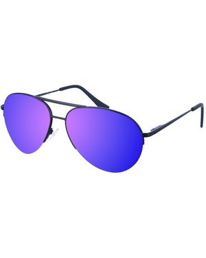 Kypers Maxy Oval-Shaped Metal Sunglasses - Purple
