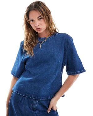 ASOS Denim Jersey Premium T-Shirt - Blue
