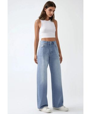 Hiccup Baggy Fit Denim Jeans - Blue