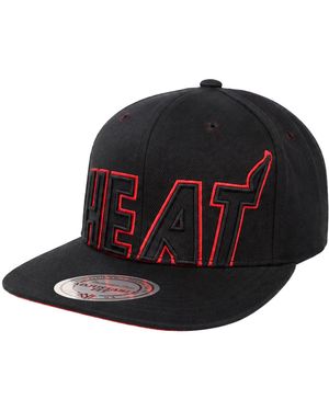 Mitchell & Ness Nba Miami Heat Cropped Xl Hwc Cap - Black