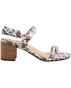 Vionic Paula Embossed Leopard Heeled Sandals - Metallic